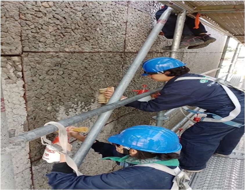 Trabajos de conservación en murales del Antiguo Centro SCOP